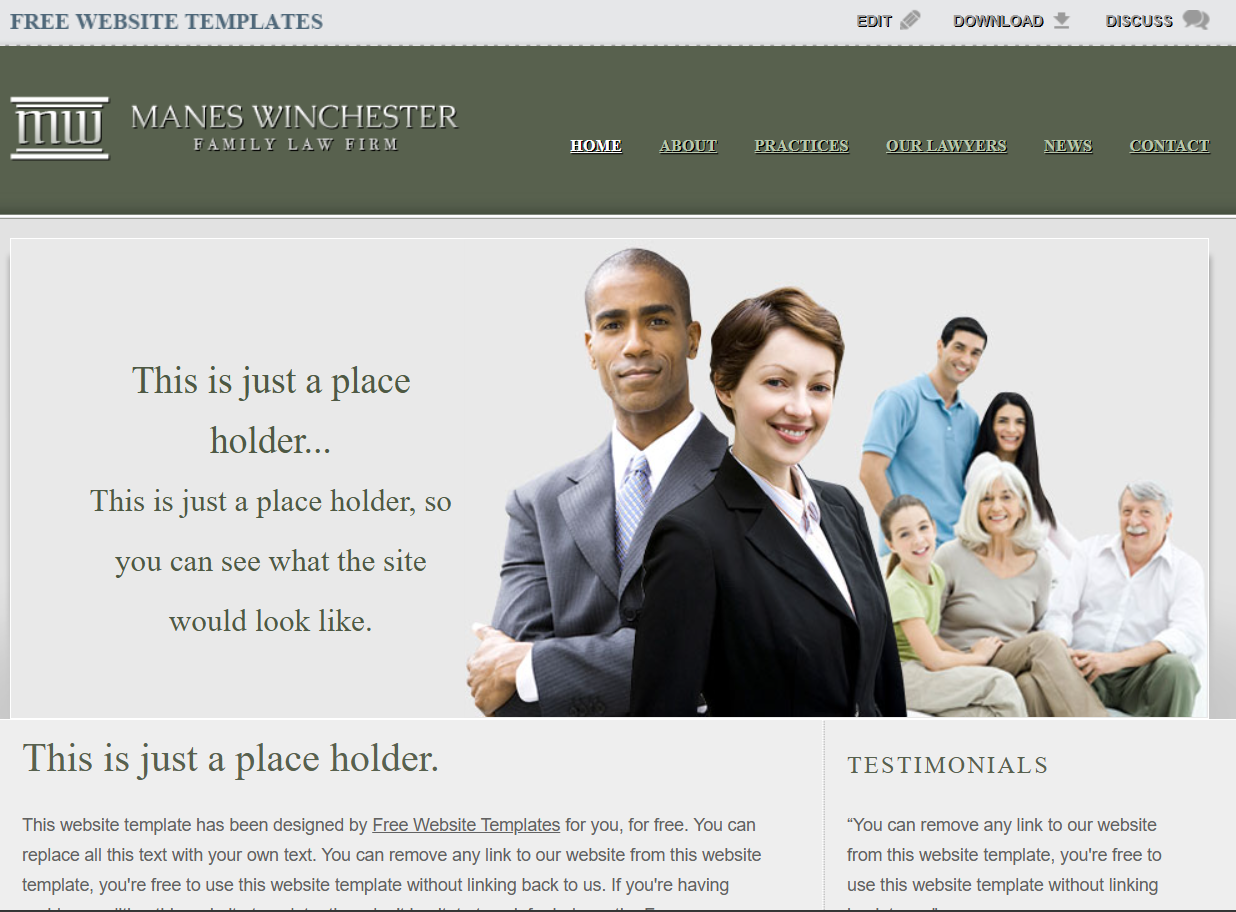 Business template preview