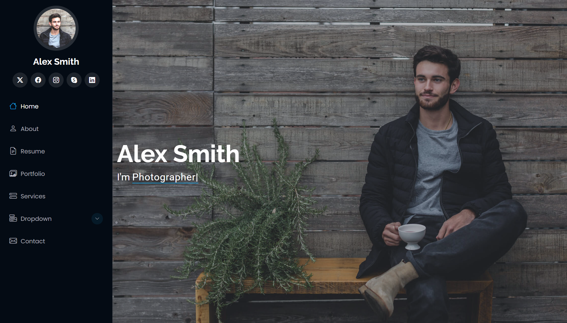 Portfolio template preview